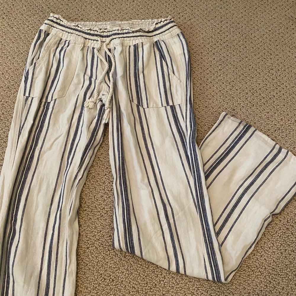 Canvas blue/white striped pants
